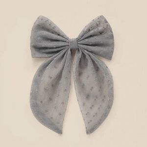 NWT Noralee Oversized Blue Polka Dot Tulle Hair Bow | Rylee + Cru